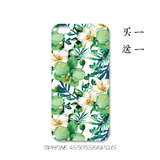 韩国文艺复古大绿花苹果5s iphone6s plus原创意磨砂手机硬壳case
