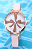 日本正品代购直邮kate spade时尚女款礼品领结装饰表盘细表带手表