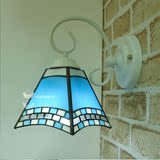 特价蒂凡尼欧式地中海LED 咖啡厅过道壁灯蓝白镜前灯床头壁灯