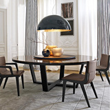 北欧餐桌圆形餐桌实木餐桌宜家现代简约小户型大理石餐桌设计师桌