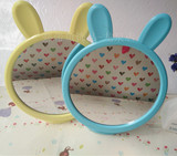 兔子 塑料 大镜子 台式可折叠 壁挂方型化妆镜 寝室 浴室塑料镜