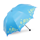 天堂伞晴雨伞折叠女韩国两用太阳伞防晒防紫外线遮阳伞黑胶三折伞