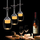时尚红酒杯创意餐吊灯 3头亚克力餐厅鱼线吊灯现代led吊灯