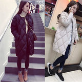 韩国代购2016新款秋冬装修身显瘦中长款棉衣外套女羽绒棉服面包服