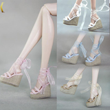 SK Couture Fashion Royalty DG Barbie Momoko丝带坡跟鞋