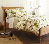 美式柱式床1.5/1.8米双人床原木定制欧式简约现代实木床家具特价