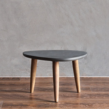[尚森]工业风木质简约仿水泥三角桌创意异形茶几咖啡厅小桌边桌