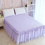 韩式全棉蕾丝床罩单件床单床裙纯棉纯色夏天床套床盖1.5m1.8床
