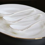 景德镇陶瓷器 锦秋堂42头 钻石人生 骨瓷餐具套装碗盘 创意餐饮具