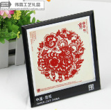 中国风西安特色文化手工民俗民间剪纸装饰画工艺品十二生肖像摆件