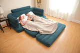 婴儿童充气沙发床单人加厚客厅植绒气垫便携式宝人椅子