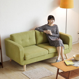 日式布艺沙发单双三人位实木组合简约北欧小户型可拆洗U型客厅