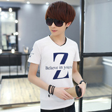 青少年夏装12-13-14-15-16岁男孩短袖T恤学生韩版修身体恤衣服潮