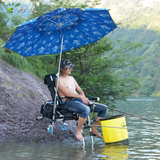 钓垂钓椅多功能便携式折叠椅带鱼桶野足渔具带拖轮钓鱼椅钓台椅台