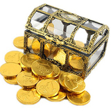 泰国进口食品 代可可脂房子宝箱盒子金币巧克力 120g 整箱批发