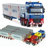 儿童合金车模型卡车大货车运输车集装箱工程车货柜车玩具