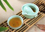 龙泉青瓷快客杯陶瓷旅行茶具套装便携包品茗小鱼杯个人办公茶具