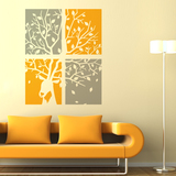 创意个性鹿头贴画森林墙壁房间公司装饰树枝自粘壁纸房间墙贴纸