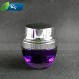 30g紫色玻璃膏霜瓶 面霜瓶 高档玻璃分装瓶 膏体空瓶 化妆品包装
