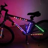 包邮二根自行车装饰灯 死飞车灯边条灯 14LED自行车车架灯 钢管灯