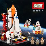 古迪积木玩具乐高拼装航天系列塑料拼插飞机火箭儿童组装军事模型