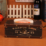 包邮创意木质抽纸盒子英伦风家居餐巾纸盒复古欧式皮革防水纸巾盒