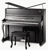 珠江皇冠钢琴LS-5高档机芯黑色全新教学立式钢琴 官方授权正品