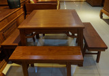 大果紫檀红木餐桌椅组合全实木八仙桌缅甸花梨吃饭桌四方家具特价