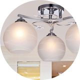 热卖LED小客厅灯餐厅卧室房间吸顶灯具 现代简约圆形玻璃吊灯饰