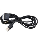 Black 1.2m 3.5mm Plug Audio out Car AUX USB Charger Cable fo