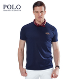 保罗POLO 夏季新款圆领短袖T恤男士纯色莫代尔棉半袖修身打底衫