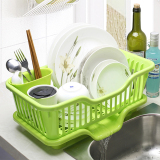 厨房双层沥水碗筷架 水槽沥水架塑料碗碟架餐具架砧板架 沥水篮