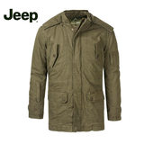 JEEP/吉普正品男装冬季款大码可脱卸内胆中长款外套棉衣JW12WJ246