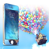 Pzoz iPhone5s钢化玻璃膜SE苹果5手机镜面膜彩色镜子防爆前后背膜