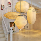 现代新中式吊灯布艺灯笼创意客厅餐厅过道工程灯饰灯具