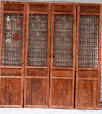 东阳木雕榆木仿古花格门中式装修  隔断 屏风 玄关 实木雕花门窗