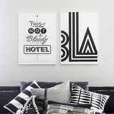 NOC 北欧风格黑白抽象字母客厅餐厅卧室书房装饰画挂画壁画相框画