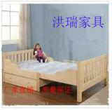 松木床实木床伸缩儿童床1米单人公主现代床家具1.2松木特价可定制