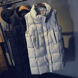 2015秋冬新款韩版时尚显瘦加厚马夹女中长款羽绒棉马甲外套