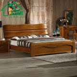 实木床1.8米中式双人床老榆木床婚床主卧大床新款高箱气压储物1.5