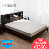 纯实木双人床1.8米进口红橡木床头储物床1.5米实木床豪华美式家具