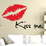 浪漫喜庆墙壁贴玻璃瓷砖防水贴卧室沙发电视背景墙壁贴画kiss me