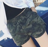 2016夏季韩版迷彩短裤女多口袋休闲裤女运动军迷宽松显瘦直筒裤