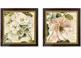 瑞堂客厅油画手绘沙发背景墙挂画 装饰画美式双联画静物花卉13415