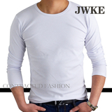 JWKE男式长袖T恤 男士长袖修身加厚内衣圆领打底衫韩版t-shirts潮