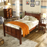 美式实木儿童床 实木儿童床男孩女孩1米2  1米5 单人床家具