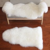 宜家纯羊毛沙发地毯冬季沙发羊毛坐垫澳毛坐垫皮毛一体卧室床边毯