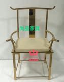 定制现代中式设计师休闲椅单椅太师椅卧室扶手椅洽谈椅不锈钢家具