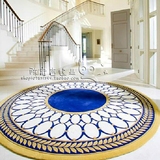 时尚欧式中式圆形地毯客厅茶几卧室床边样板间手工腈纶地毯定制