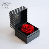THEONE进口永生花礼盒巨型红玫瑰花盒花艺创意生日礼物高端礼品